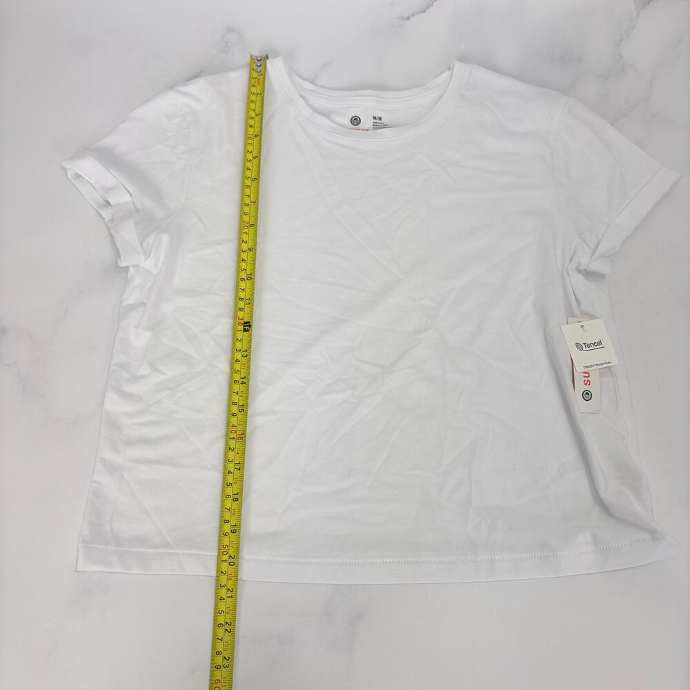 Sundry NWT Classic Elevated Essential Minimalist White Tee in Pima Cotton Size M - Picture 9 of 14